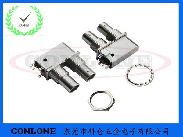 双联立式高清BNC视频连接器HD-SDI板端视频座